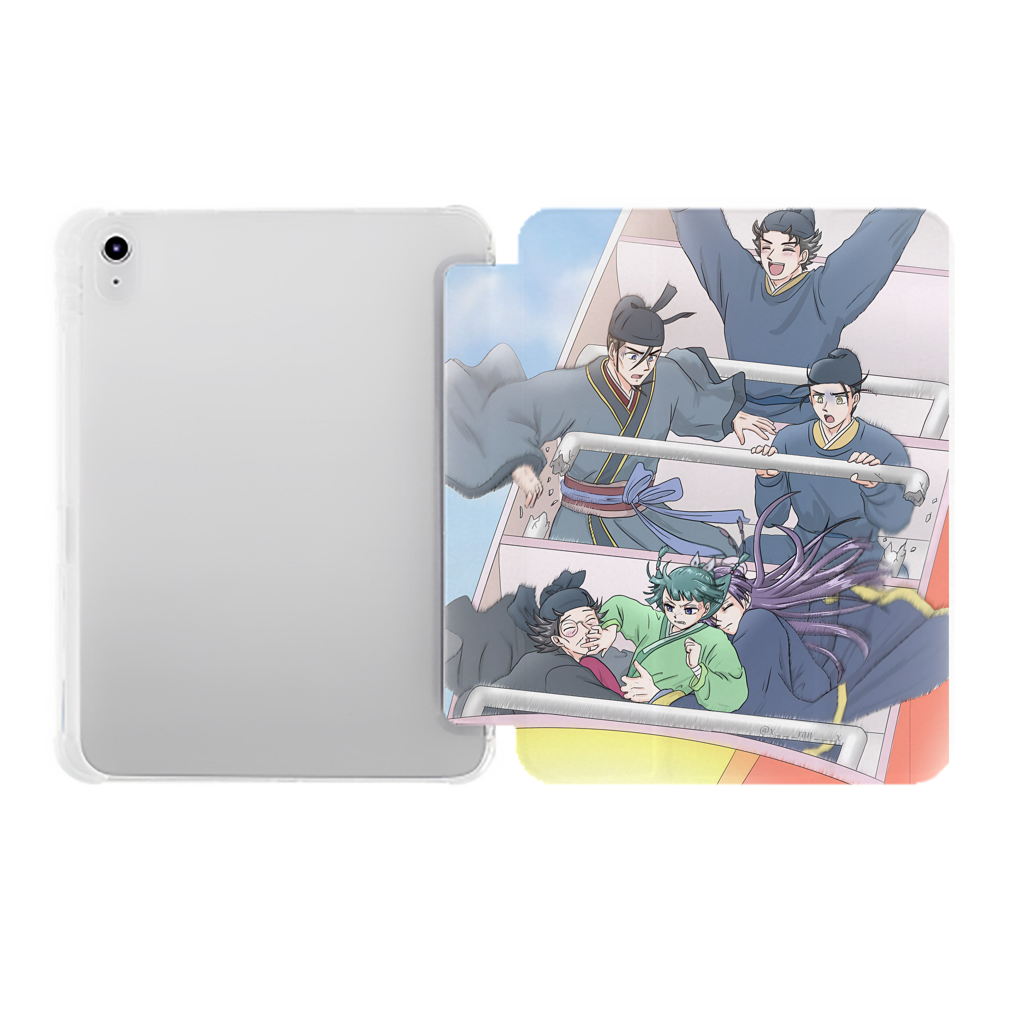 （画像用） 薬屋のひとりごと The Apothecary Diaries IPad ケース ペン収納付き 三つ折りスタンド PUレザー×シリコン 対応機種9.5/10.5/10.9インチ